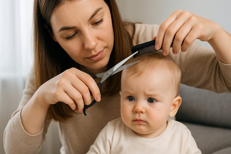 Comment couper les cheveux de bébé sans stress