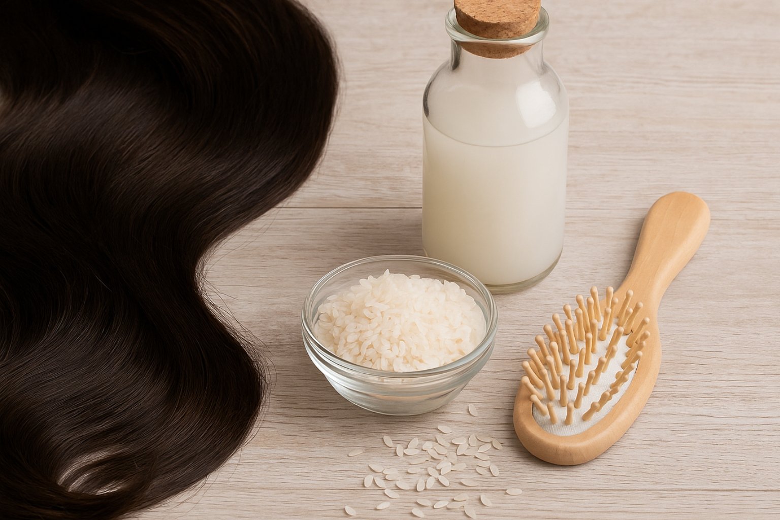 Comment utiliser l'eau de riz sur les cheveux